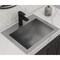 Ruvati 21 x 17 inch Drop-in Topmount Bathroom Sink Brushed Stainless Steel RVH5110ST - alternate 1